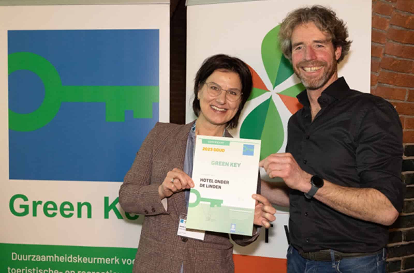 Hotel Onder de Linden ontvangt het Green Key-certificaat goud